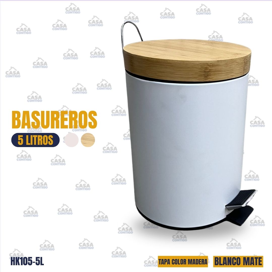 BASURERO BLANCO 5L