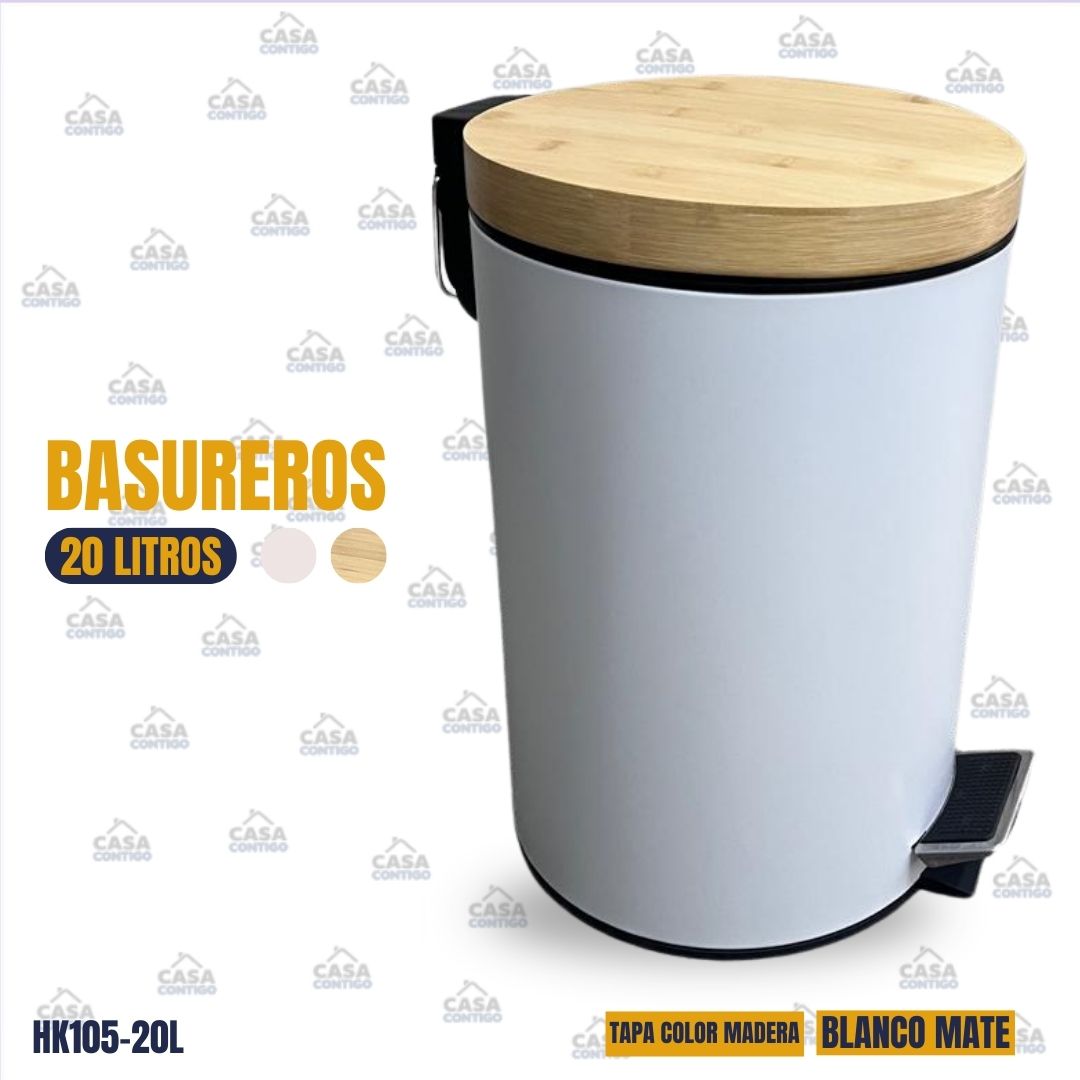 BASURERO BLANCO 20L