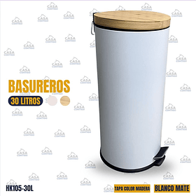 BASURERO BLANCO 30L