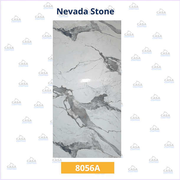 Plancha PVC Tipo Mármol Nevada Stone 122x244cm x 2,5mm 1
