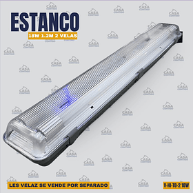 ESTANCO 18W 1.2M 2 VELAS
