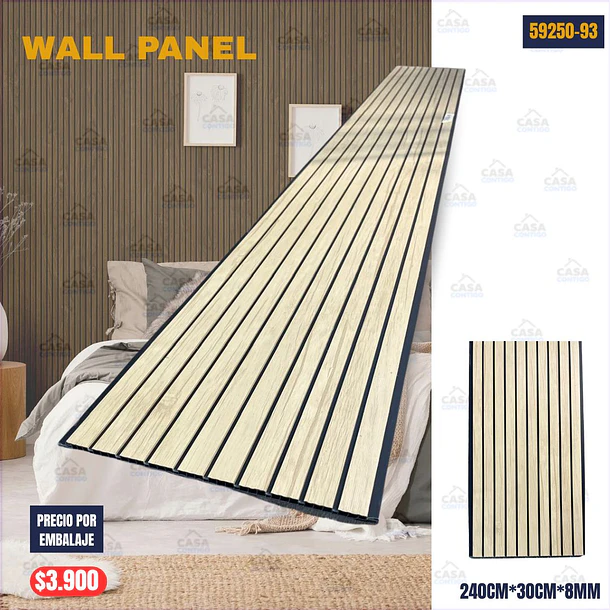 Wall Panel decorativo 240 cm de alto, 30 cm de ancho