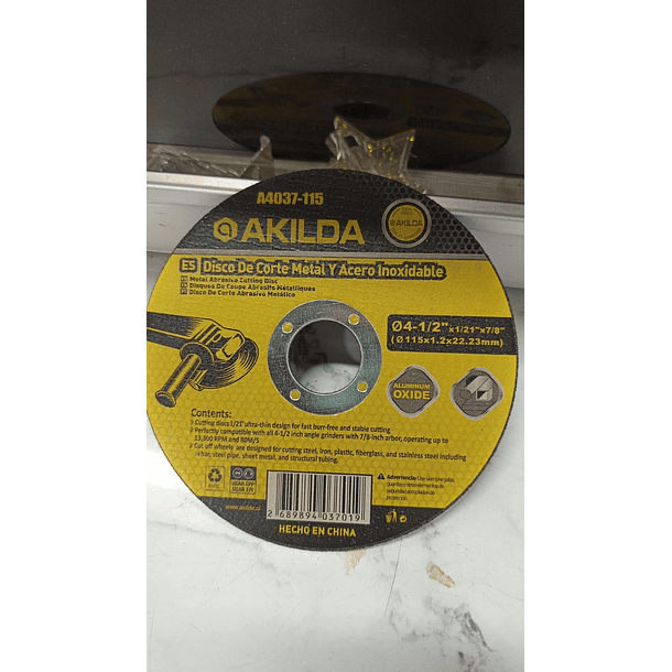  DISCO DE CORTE METAL 4 1/2