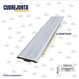 CUBREJUNTA TRANSICION MDF FOLIO 9*42*2440MM EVOKE CONCRETE