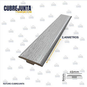 CUBREJUNTA TRANSICION MDF FOLIO 9*42*2440MM NATURE WHITE