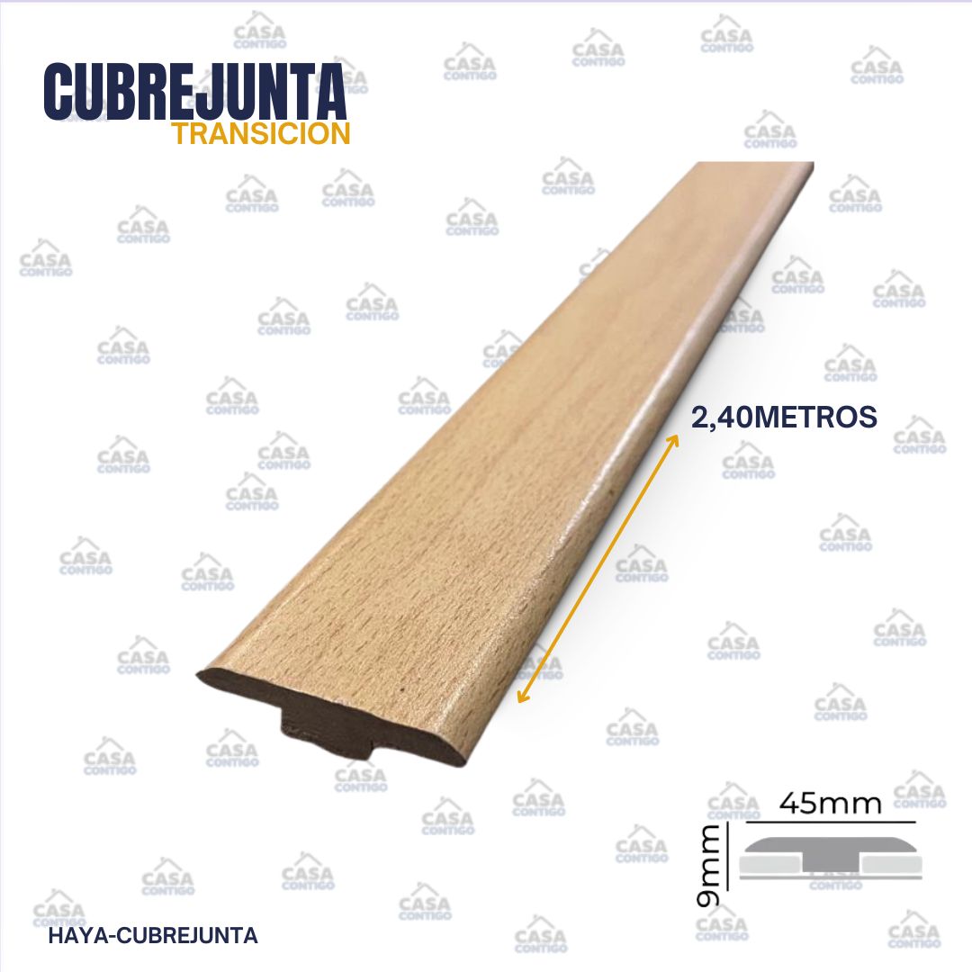 CUBREJUNTA TRANSICION MDF FOLIO 9*42*2440MM HAYA NEW
