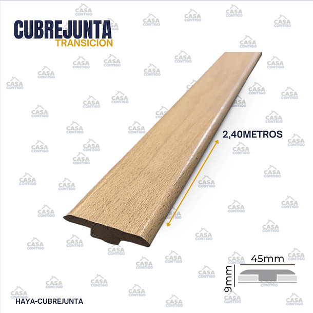  CUBREJUNTA TRANSICION MDF FOLIO 9*42*2440MM HAYA NEW