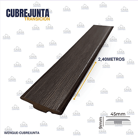CUBREJUNTA TRANSICION MDF FOLIO 9*42*2440MM WENGUE