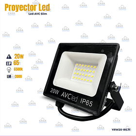 Proyector Led SLIM 220v 20W 6500K