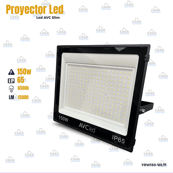 Proyector Led SLIM 220v 150W 6500K