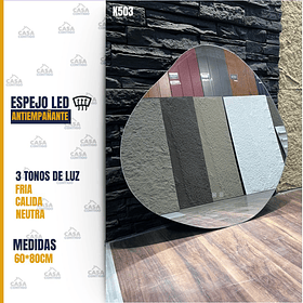 ESPEJO LED ANTIEMPAÑANTE PARA BAÑO 60*80CM