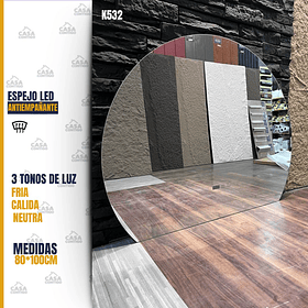 ESPEJO LED ANTIEMPAÑANTE PARA BAÑO 80*100CM