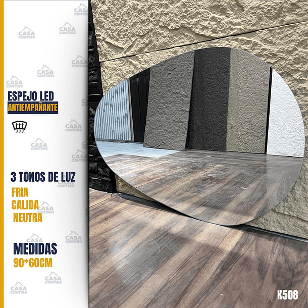  ESPEJO LED ANTIEMPAÑANTE PARA BAÑO 90*60CM