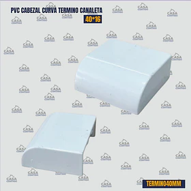  PVC CABEZAL CURVA TERMINO CANALETA 40*16