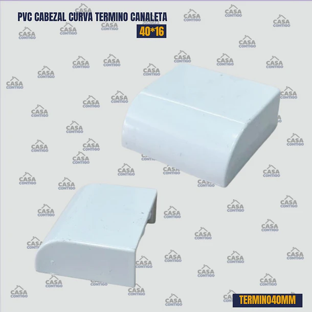  PVC CABEZAL CURVA TERMINO CANALETA 40*16