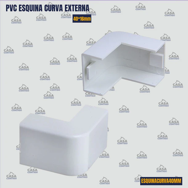 PVC ESQUINA CURVA EXTERNA 40*16M