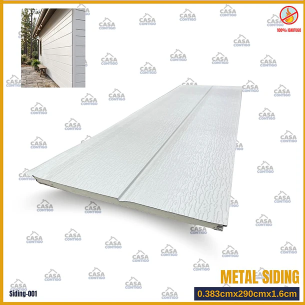 metal siding 0.383cmx290cmx1.6cm 001-BLANCO