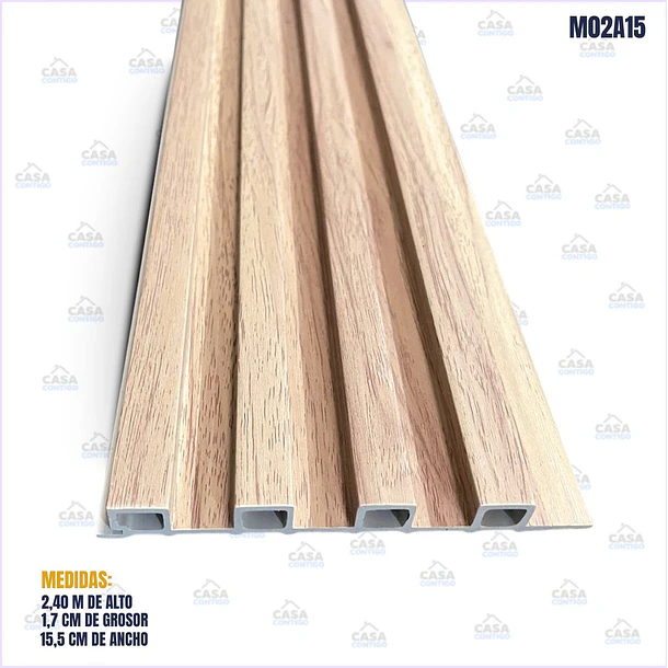 WOOD PANEL 15,5CM*17MM*240CM Madera  2