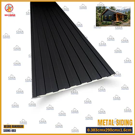 Panel de Revestimiento Siding Negro Ranurado 38.3cm x 290cm x 1.6cm