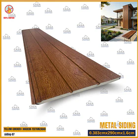 Siding 0.383cmx290cmx1.6cm YELLOW CHICKEN ( MADERA TEXTURIZADA)