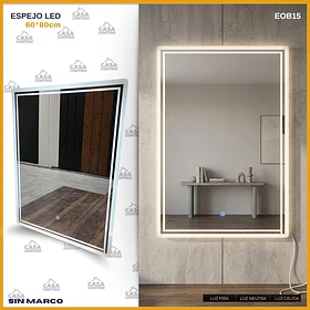  ESPEJO LED 60*80CM SIN MARCO
