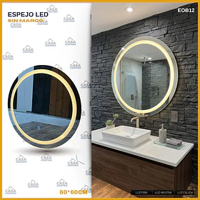 ESPEJO LED 60*60CM SIN MARCO