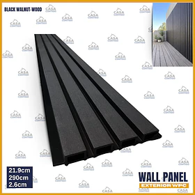 Wall Panel exterior WPC 21,9*26*290CM Black wall