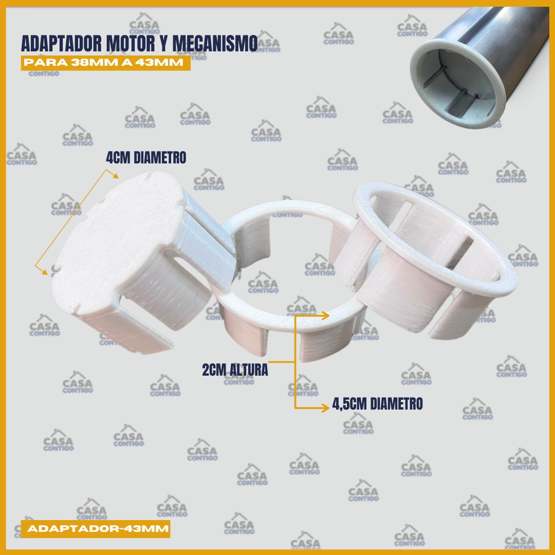 ADAPTADOR MOTOR Y MECANISMO PARA 38MM A 43MM