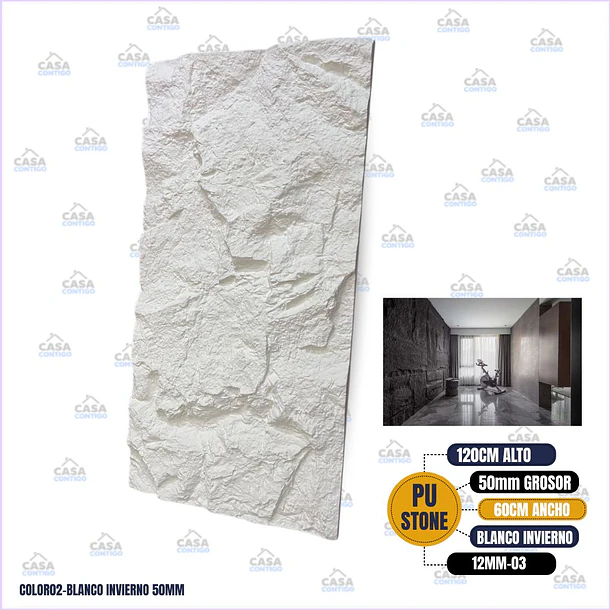  PU STONE GRIS OSCURO 1200*600*50MM
