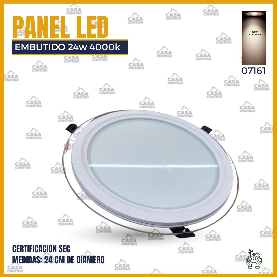 Panel LED Embutido Redondo FSL 24W Luz Fría o Neutra Ø24 cm 220V