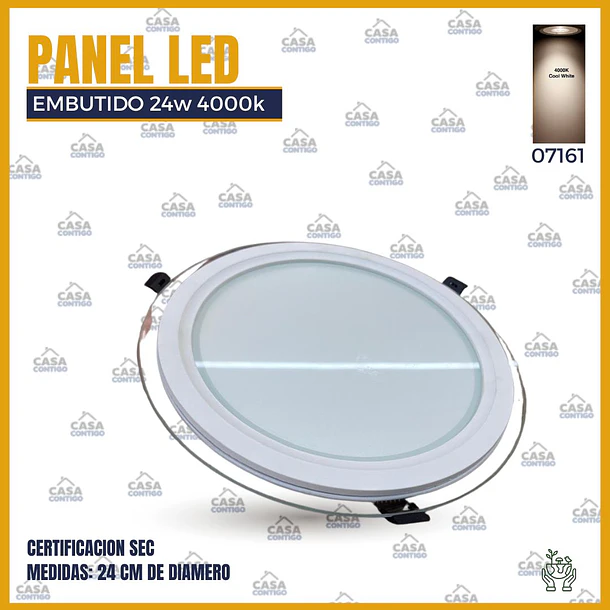 PANEL LED EMBUTIDO 24w 4000k