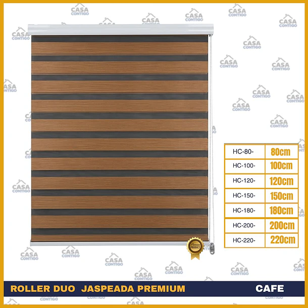 Cortinas Roller Dou Jaspeado Premium Cafe