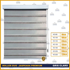 Cortinas Roller Dou Jaspeado Premium Gris Claro