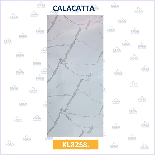 PLANCHA MARMOLEADA UV BO 122*244 3MM CALACATTA  1