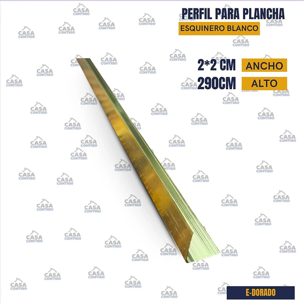 PERFIL PARA PLANCHA ESQUINERO DORADO