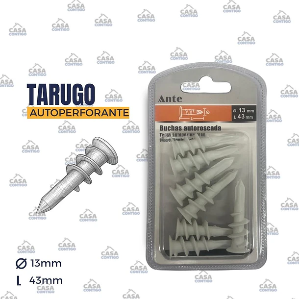 TARUGO M13 * 43mm AUTOPERFORANTE