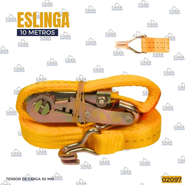 ESLINGA TENSOR DE CARGA 50MM*10M NARANJA 1