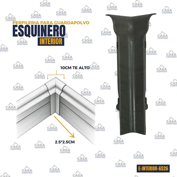 TERMINACION GUARDAPOLVO 10CM ESQUINERO INTERIOR 6526