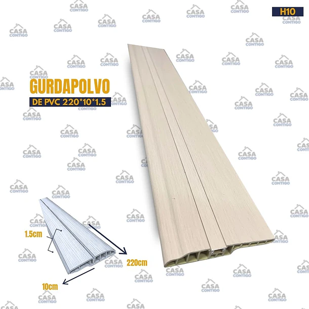 GUARDAPOLVO PVC 220CM*10CM PASACABLES