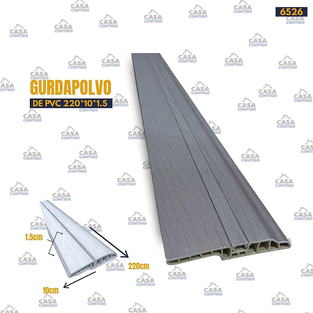 GUARDAPOLVO PVC 220CM*10CM PASACABLE