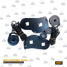  MECANISMO DUAL 38MM PARA CENEFA COLOR NEGRO