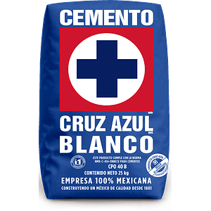 CEMENTO BLANCO CRUZ AZUL 25 KG