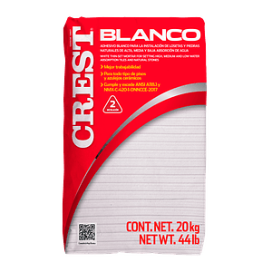 PEGAZULEJO ADHESIVO CREST BLANCO 20 KG