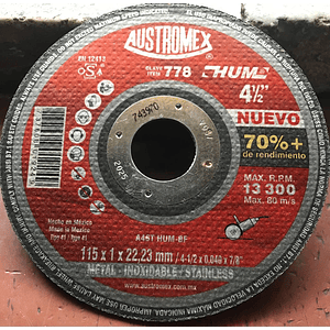 DISCO DE CORTE PARA METAL DE 4 1/2