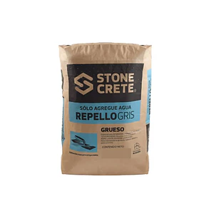 REPELLO GRUESO GRIS STONE CRETE 25KG