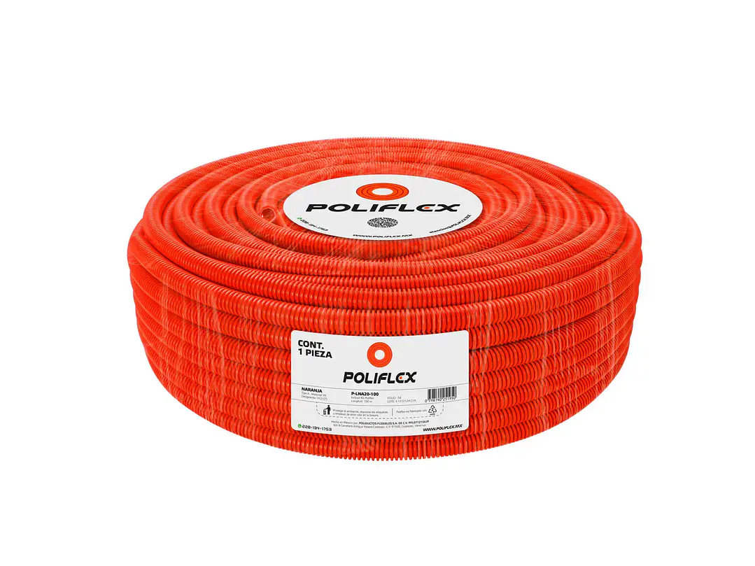 Poliducto naranja Poliflex 1/2