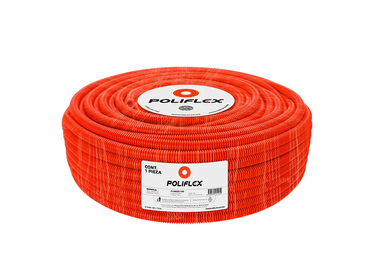 Poliducto naranja Poliflex 1/2
