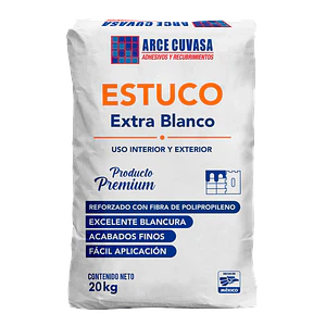 Estuco Extra Blanco Arce Cuvasa 20kg