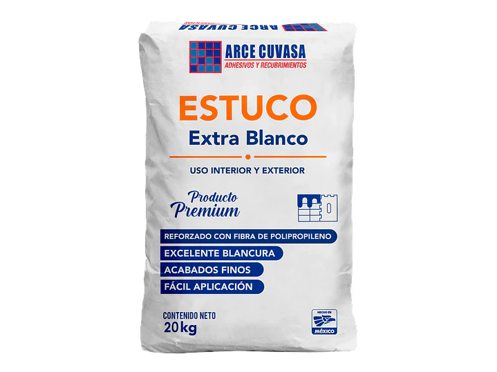 Estuco Extra Blanco Arce Cuvasa 20kg 1