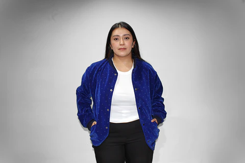 chaqueta azul marine